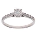 9ct White Gold 0.25ct Brilliant Cut Diamond Solitaire Ring