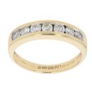 18ct Yellow Gold 0.50ct Brilliant Cut Diamond Half Eternity Ring