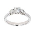 Platinum 0.65ct Diamond Trilogy Ring