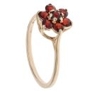 9ct Yellow Gold Garnet Cluster Ring