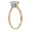 18ct Yellow Gold 1.00ct Emerald Cut Diamond Solitaire Ring