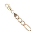 9ct Yellow Gold Figaro Bracelet 7.5"