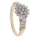 9ct Yellow Gold 0.50ct Brilliant Cut Diamond Cluster Ring