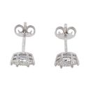 9ct White Gold 0.34ct Diamond Cluster Stud Earrings