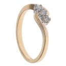 18ct Yellow Gold 0.25ct Brilliant Cut Diamond Trilogy Ring