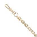 9ct Yellow Gold 0.15ct Diamond and Sapphire Cluster Bracelet 7.5"