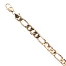 9ct Yellow Gold Figaro Bracelet 9.5"