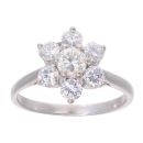 18ct White Gold 2.00ct Daisy Cluster Ring