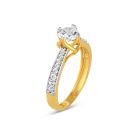 22ct Yellow Gold Solitaire Ring with Cubic Zirconia