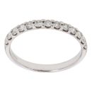 9ct White Gold 0.50ct Brilliant Cut Diamond Half Eternity Ring