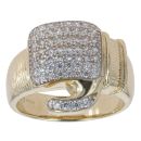9ct Yellow Gold Cubic Zirconia Boxing Glove Ring