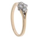9ct Yellow Gold 0.20ct Brilliant Cut Diamond Cluster Ring