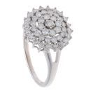 9ct White Gold 1.00ct Diamond Cluster Ring
