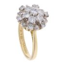 18ct Yellow Gold 1.00ct Brilliant Cut Diamond Cluster Ring