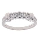 18ct White Gold 0.25ct Diamond Five Stone Ring