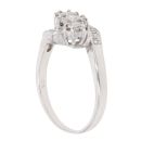 9ct White Gold 0.25ct Brilliant Cut Diamond Trilogy Ring