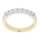 18ct Yellow Gold 0.50ct Brilliant Cut Diamond Half Eternity Ring