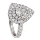 18ct White Gold 1.25ct Diamond Cluster Ring