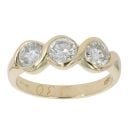 18ct Yellow Gold 1.30ct Diamond Trilogy Ring
