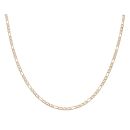 9ct Yellow Gold Flat Marine Figaro Chain 22"