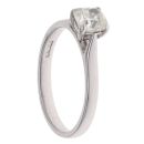 18ct White Gold 0.70ct Cushion Cut Diamond Solitaire Ring