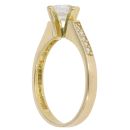 18ct Yellow Gold Single Stone Cubic Zirconia Ring
