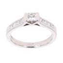 Platinum 0.70ct Princess Cut Diamond Solitaire Ring