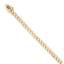 14ct Yellow Gold Monaco Classic Plain Lock Curb Bracelet 7"