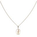 9ct Yellow Gold St George Pendant and Curb Chain 16"