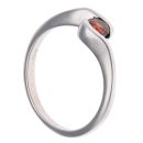 9ct White Gold Garnet Single Stone Ring