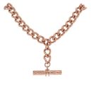 9ct Rose Gold Albert T-Bar Chain 18"