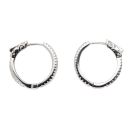 Silver Cubic Zirconia Hoop Earrings
