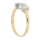 18ct Yellow Gold 0.85ct Brilliant Cut Diamond Trilogy Ring