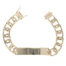 9ct Yellow Gold ID Curb Bracelet 7.5"
