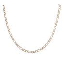 9ct Yellow Gold Patterned Figaro Chain 18"