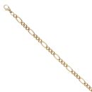 9ct Yellow Gold Figaro Bracelet 7.5"