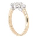 9ct Yellow Gold 0.75ct Brilliant Cut Diamond Trilogy Ring