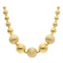 14ct Yellow Gold Graduated Bead Fancy Chain 20"