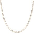 9ct Yellow and White Gold Diamond Cut Fancy Chain 18"