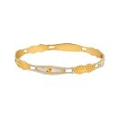 22ct Yellow Gold Bangle with Rhodium Finish