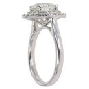 18ct White Gold 2.40ct Diamond Solitaire Halo Ring