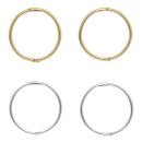 Silver and Gold Plated Sleepers Earrings Set of Two