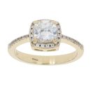 9ct Yellow Gold Cubic Zirconia Cluster Ring