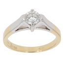 18ct Yellow And White Gold 0.50ct Brilliant Cut Diamond Solitaire Ring