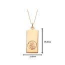 18ct Gold on Sterling Silver Ingot St Christopher Medallion Pendant Necklace