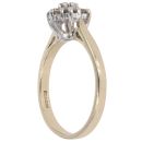 9ct Yellow Gold 0.50ct Diamond Cluster Ring