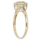 9ct Yellow Gold 0.05ct Diamond and Heliodor Ring