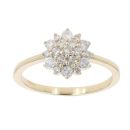 9ct Yellow Gold 0.50ct Brilliant Cut Diamond Cluster Ring