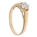 18ct Yellow Gold Cubic Zirconia Single Stone Ring