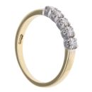 18ct Yellow Gold 0.25ct Brilliant Cut Diamond Five Stone Ring